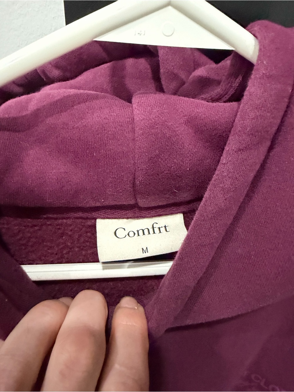 Comfort Colors Women's Maroon Hooded Sweatshirt - Picture 5 of 5